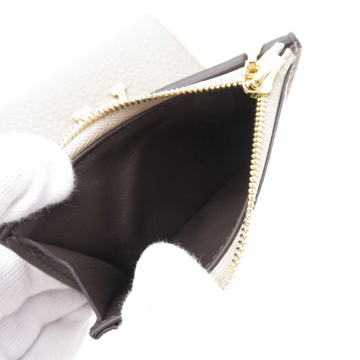 LOUIS VUITTON Bifold Wallet M68747 Taurillon Clemence beige Portefeuille Capucines XS Taurillon Clemence Women  d
