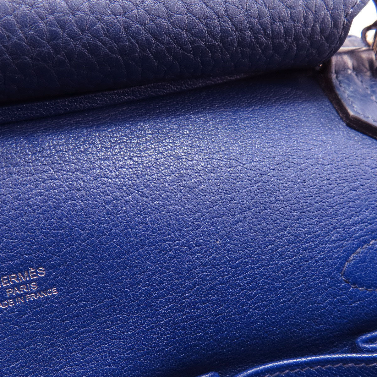 HERMES Shoulder Bag Taurillon Clemence blue Gypsiere 28 Blue Nuit SilverMetal Women  d