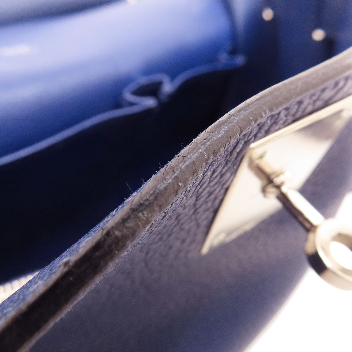 HERMES Shoulder Bag Taurillon Clemence blue Gypsiere 28 Blue Nuit SilverMetal Women  d