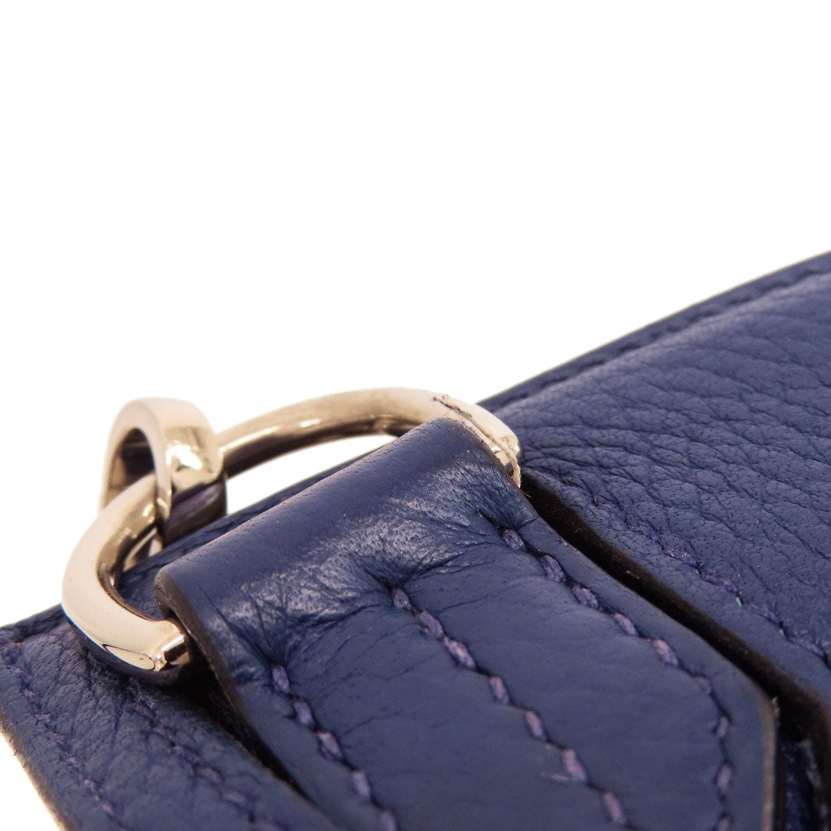 HERMES Shoulder Bag Taurillon Clemence blue Gypsiere 28 Blue Nuit SilverMetal Women  d