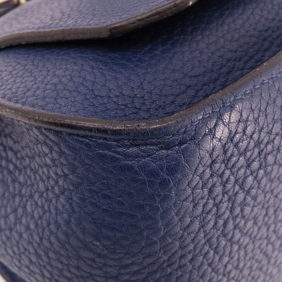HERMES Shoulder Bag Taurillon Clemence blue Gypsiere 28 Blue Nuit SilverMetal Women  d
