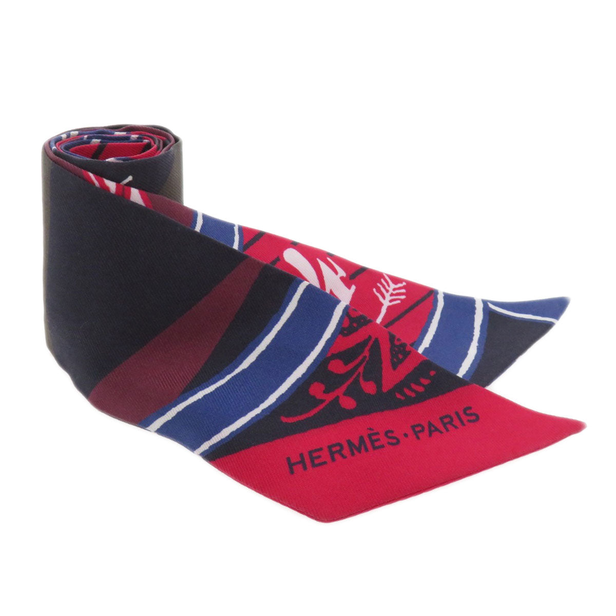 HERMES scarf silk Red Twilly  Women  d