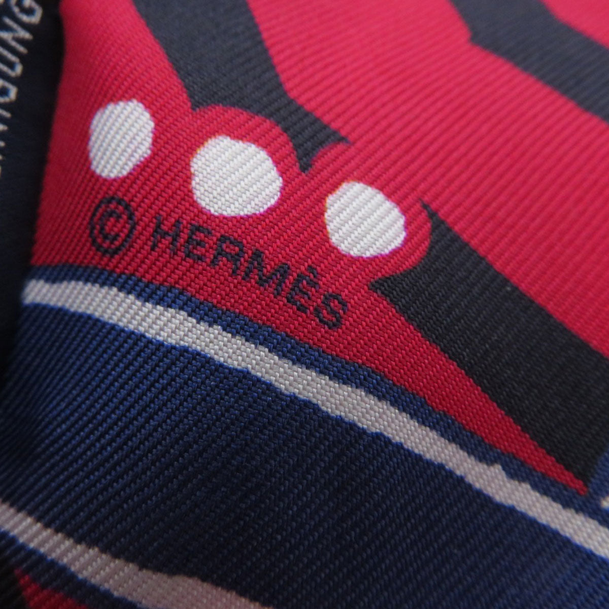 HERMES scarf silk Red Twilly  Women  d
