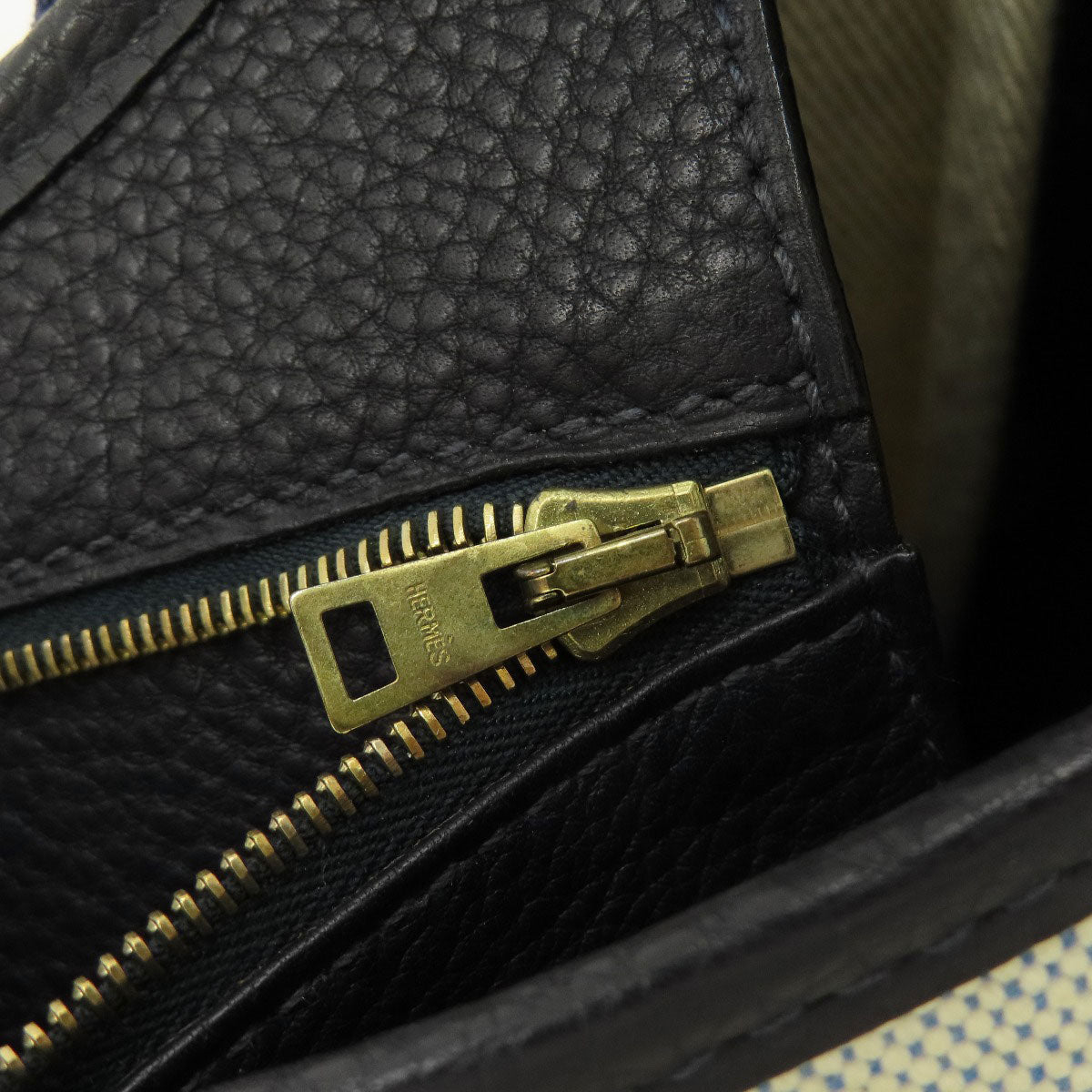 HERMES Shoulder Bag Tower ash gray Sako Gold Metal Women  d