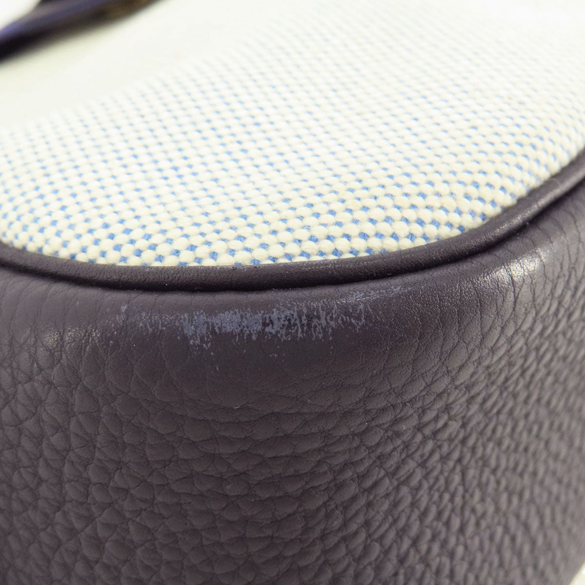 HERMES Shoulder Bag Tower ash gray Sako Gold Metal Women  d