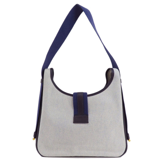 HERMES Shoulder Bag Tower ash gray Sako Gold Metal Women  d