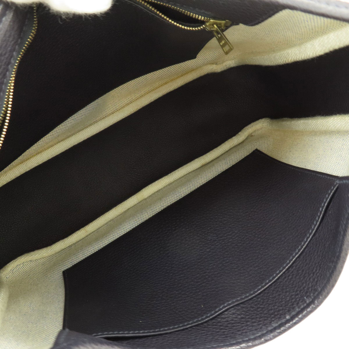 HERMES Shoulder Bag Tower ash gray Sako Gold Metal Women  d