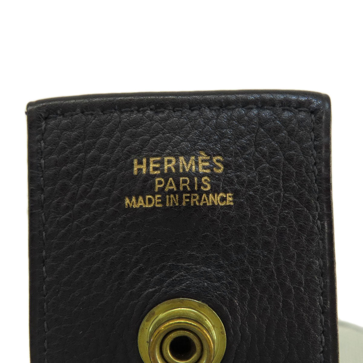 HERMES Shoulder Bag Tower ash gray Sako Gold Metal Women  d