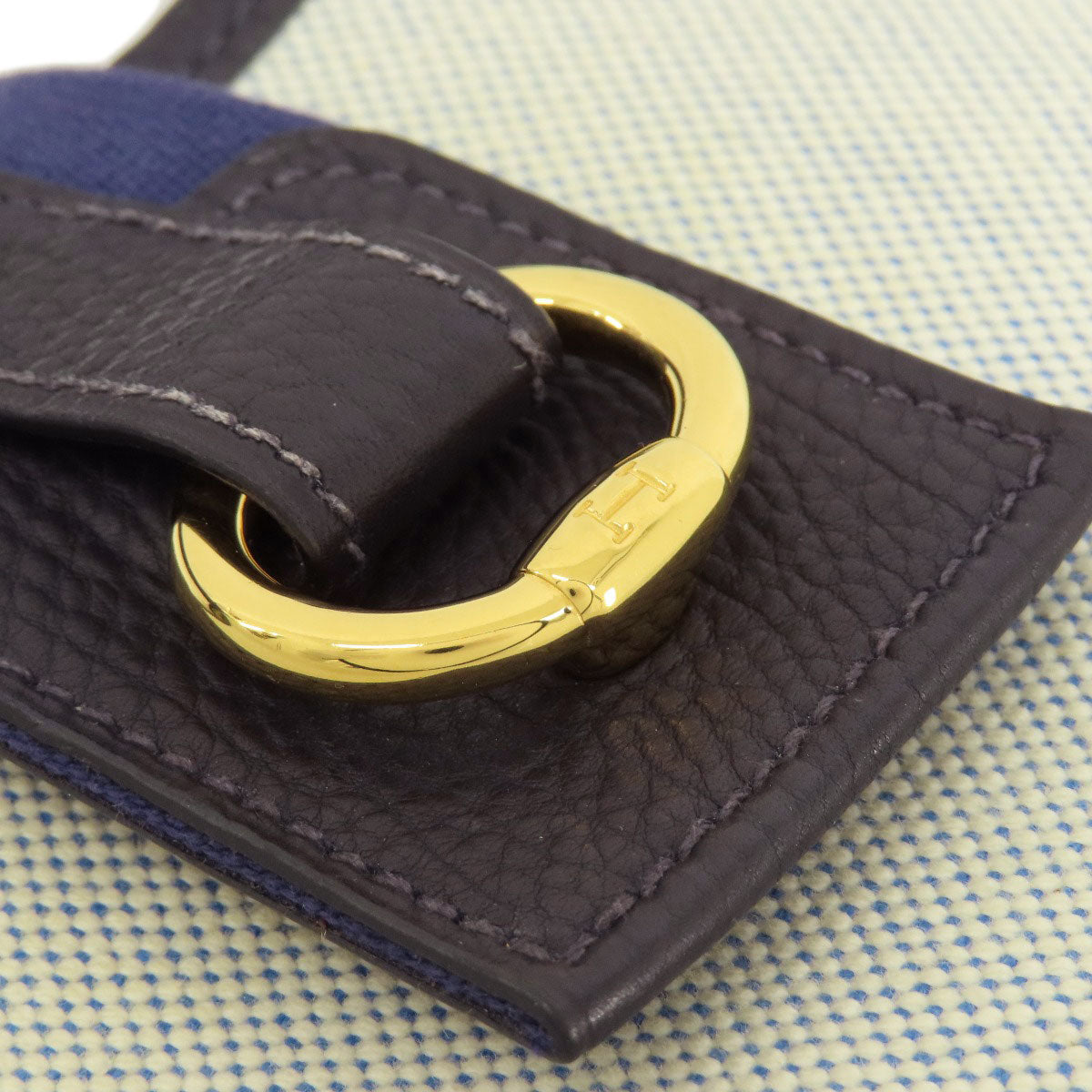 HERMES Shoulder Bag Tower ash gray Sako Gold Metal Women  d