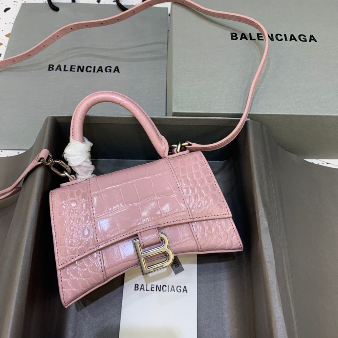Top Quality Hourglass XS Handbag In Pink, For Women,  Bags 7.4in/19cm