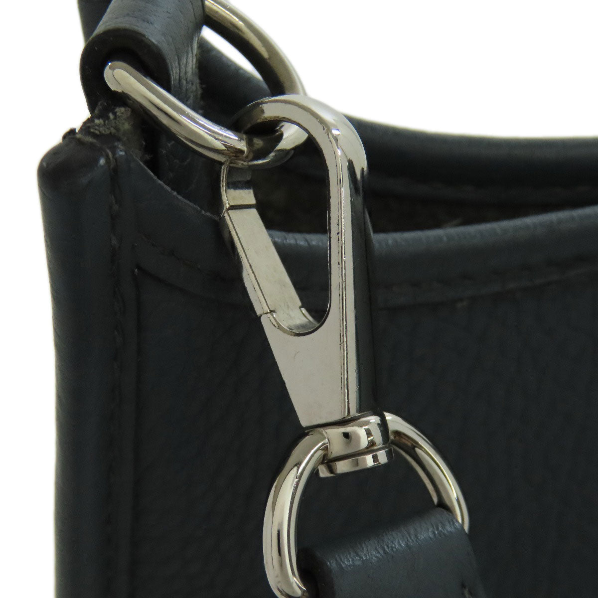 HERMES Shoulder Bag Taurillon Clemence blue Evelyn TPM SilverMetal Women  d