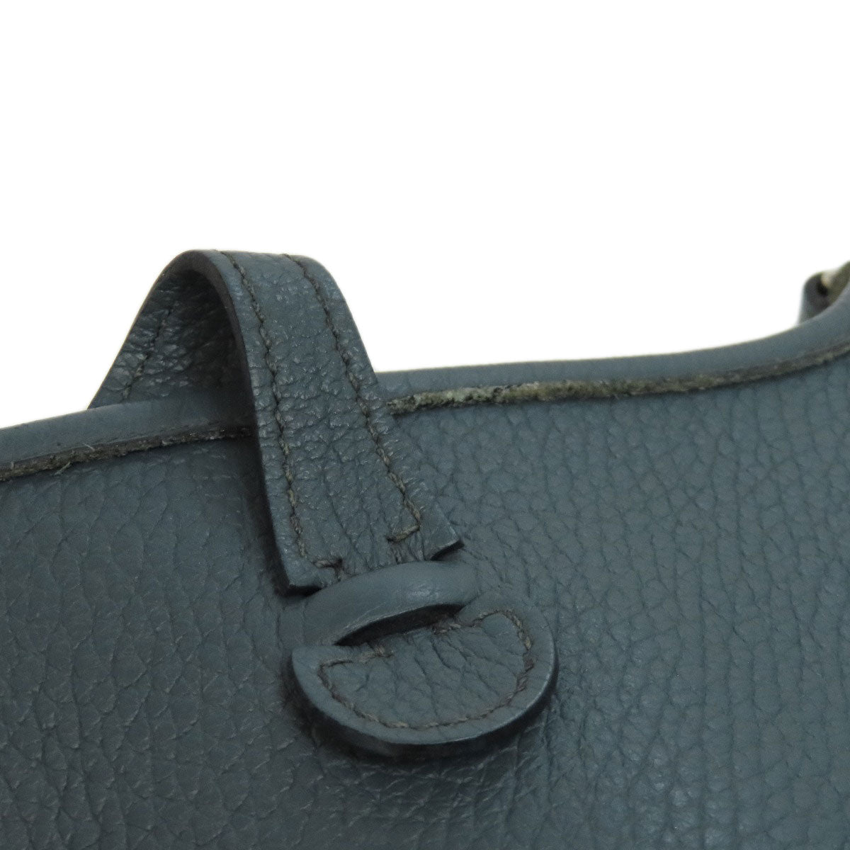HERMES Shoulder Bag Taurillon Clemence blue Evelyn TPM SilverMetal Women  d