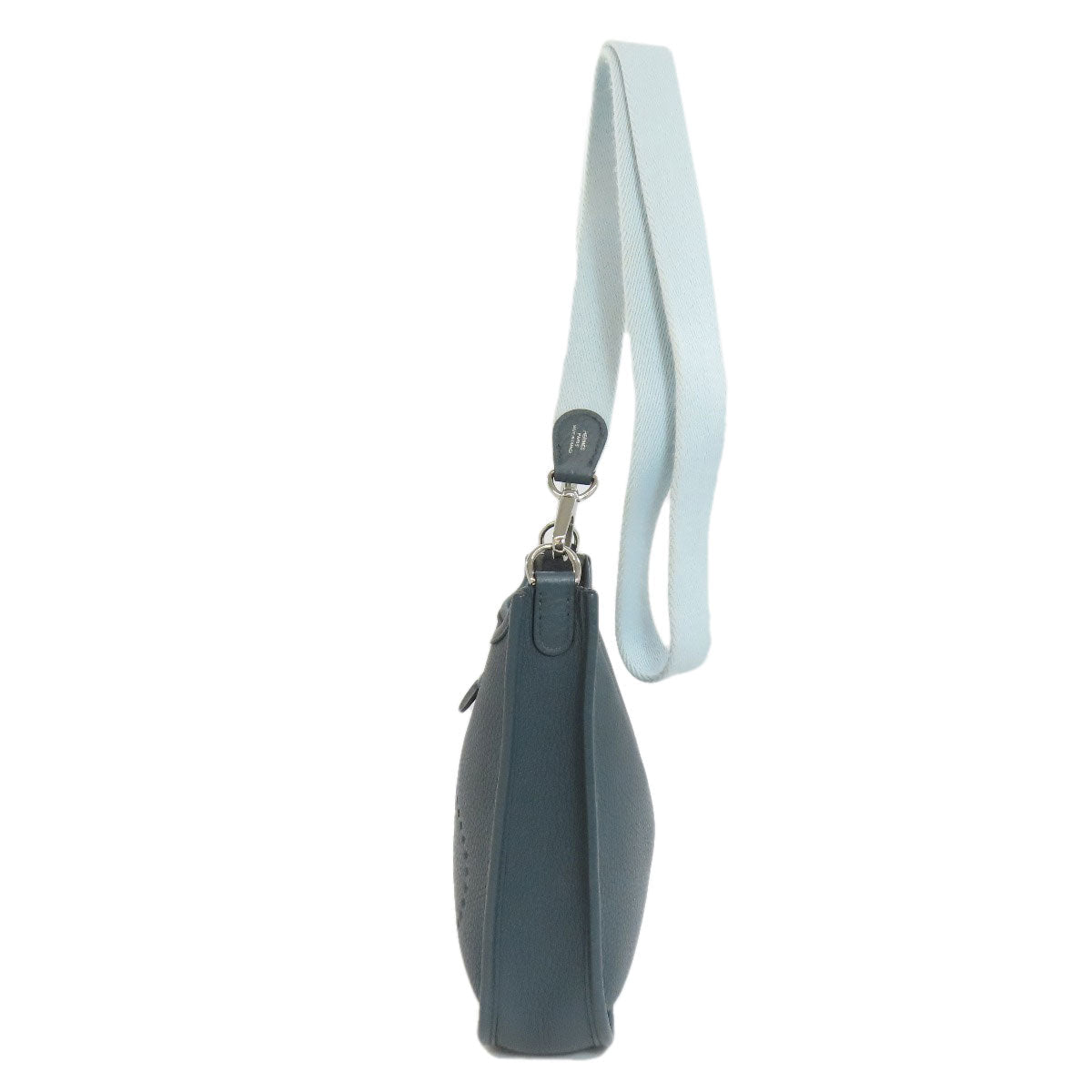 HERMES Shoulder Bag Taurillon Clemence blue Evelyn TPM SilverMetal Women  d