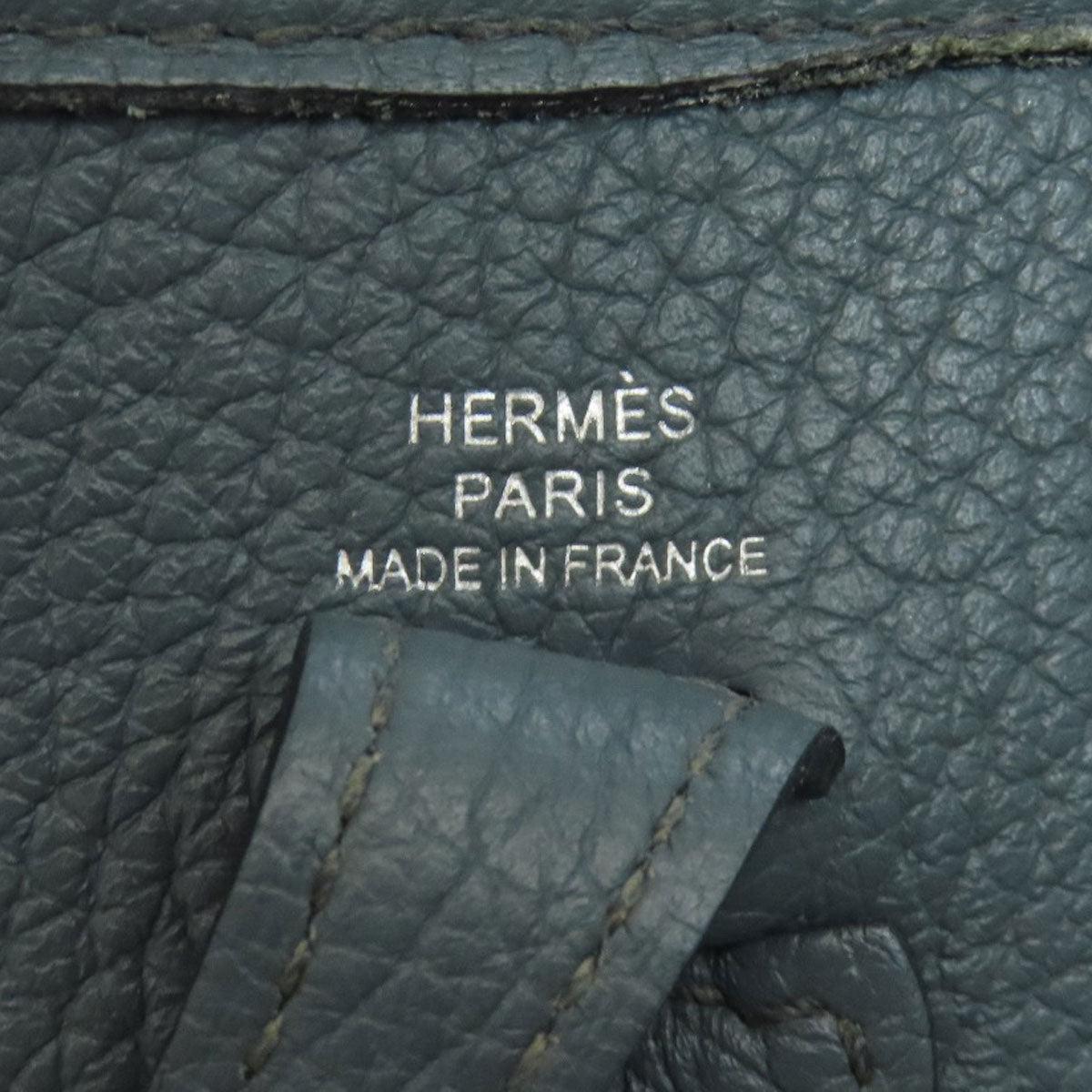 HERMES Shoulder Bag Taurillon Clemence blue Evelyn TPM SilverMetal Women  d