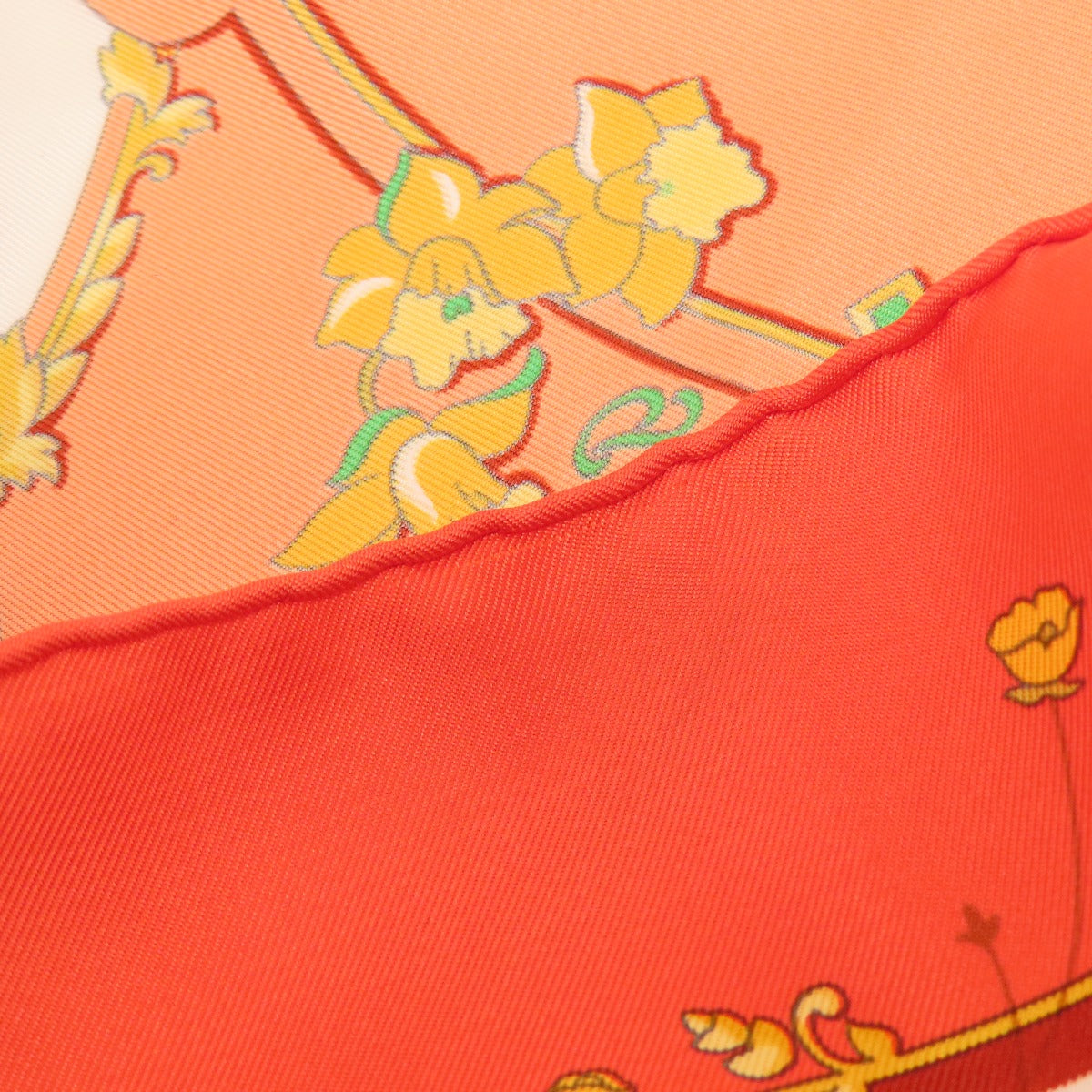 HERMES scarf silk Orange Carre90 LES PETITS PRINCES The Little Princes Women  d