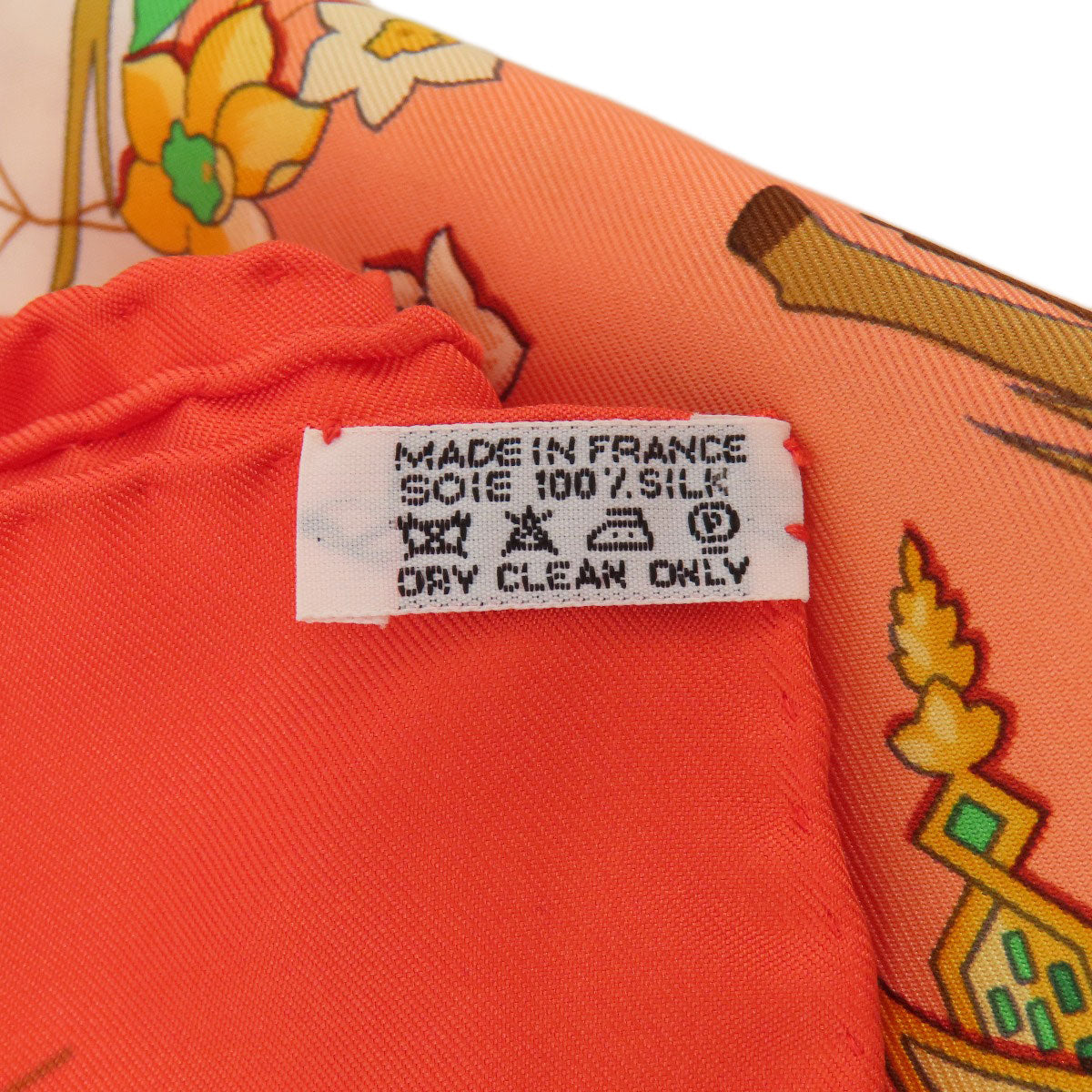 HERMES scarf silk Orange Carre90 LES PETITS PRINCES The Little Princes Women  d