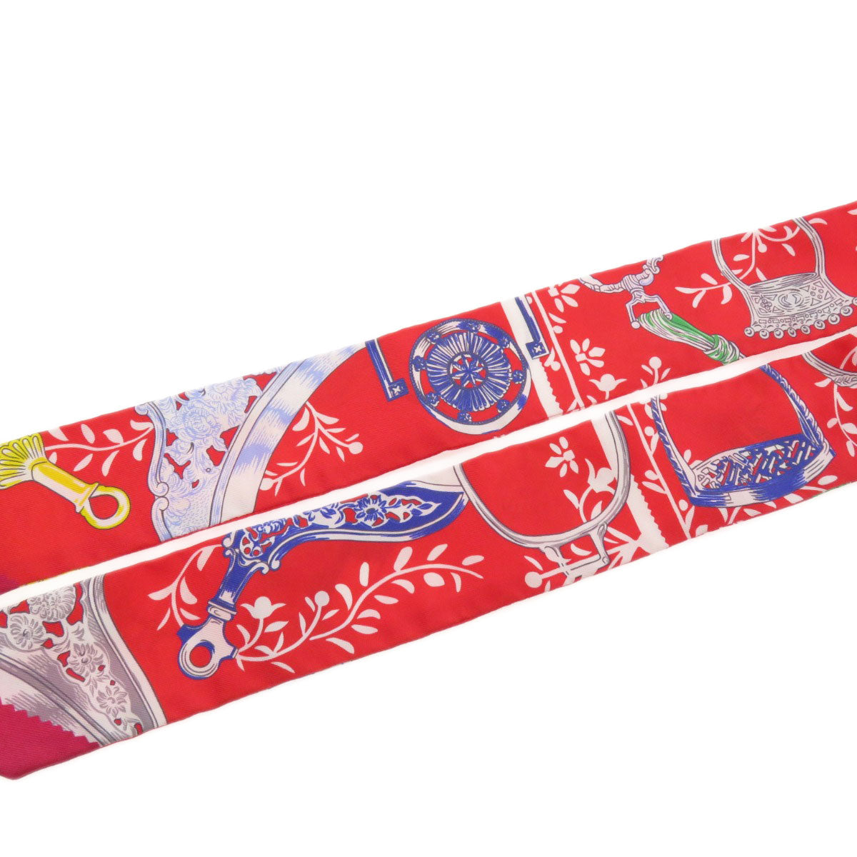 HERMES scarf silk Red Twilly Women  d