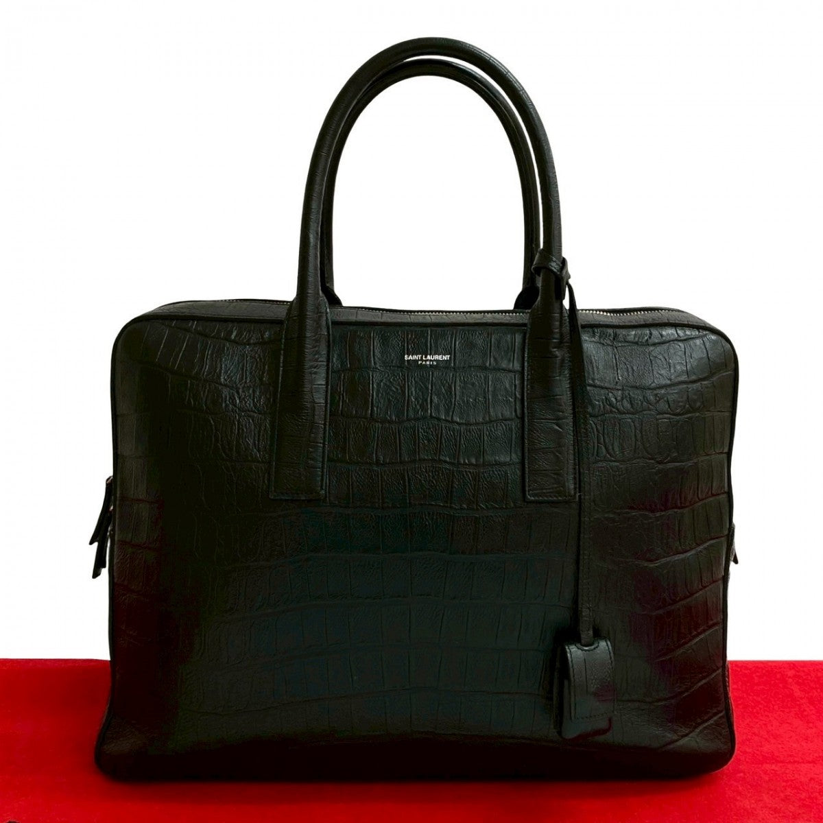 YVES SAINT LAURENT Business bag leather black Classic M um
