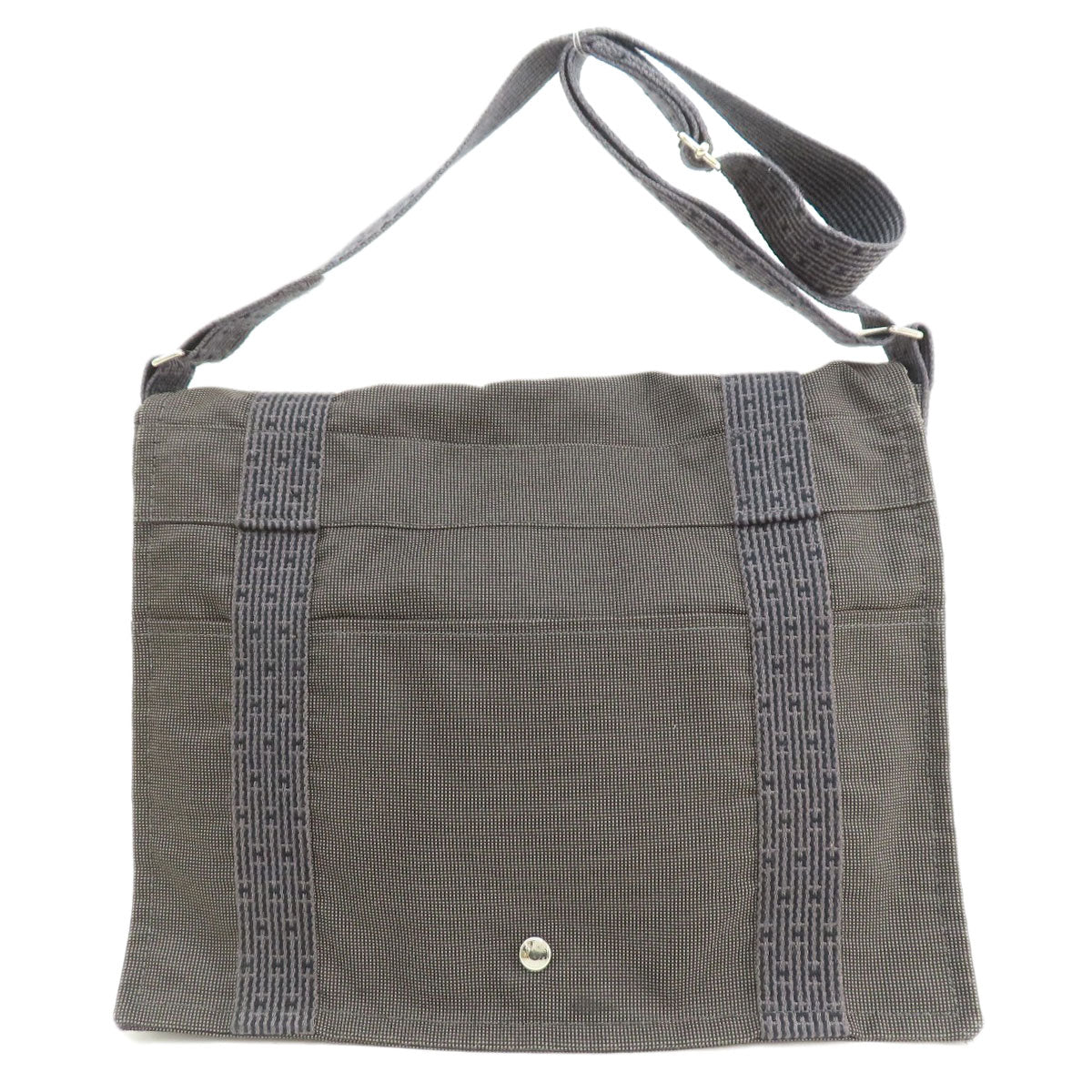 HERMES Shoulder Bag canvas gray Her Line  Bassus Women  d