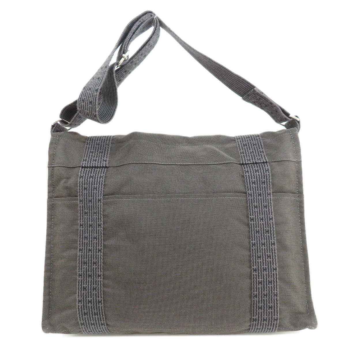 HERMES Shoulder Bag canvas gray Her Line  Bassus Women  d