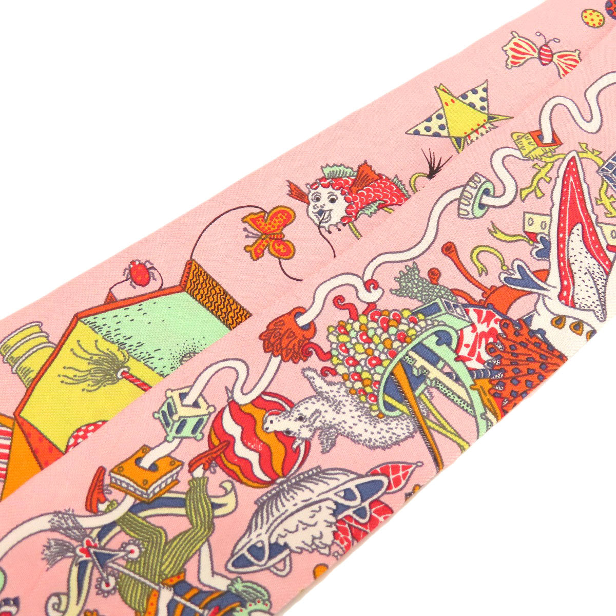 HERMES scarf silk pink Twilly Women  d