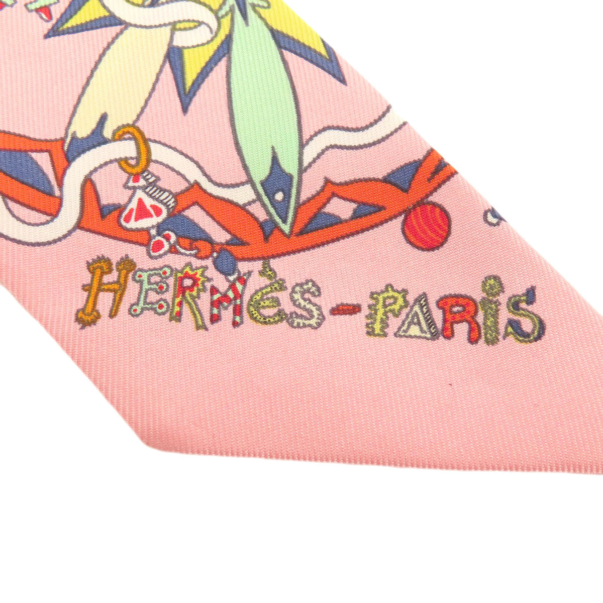 HERMES scarf silk pink Twilly Women  d