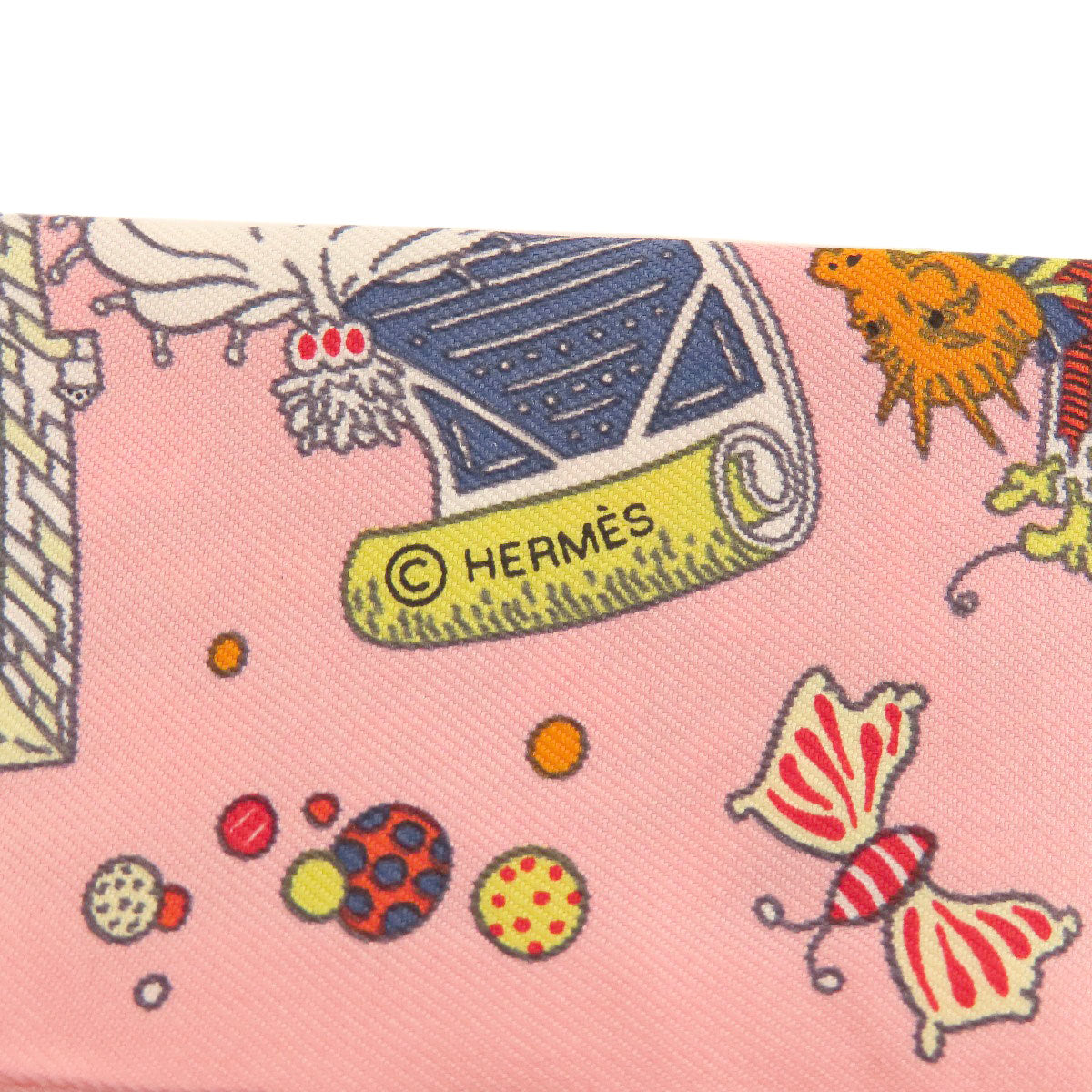 HERMES scarf silk pink Twilly Women  d