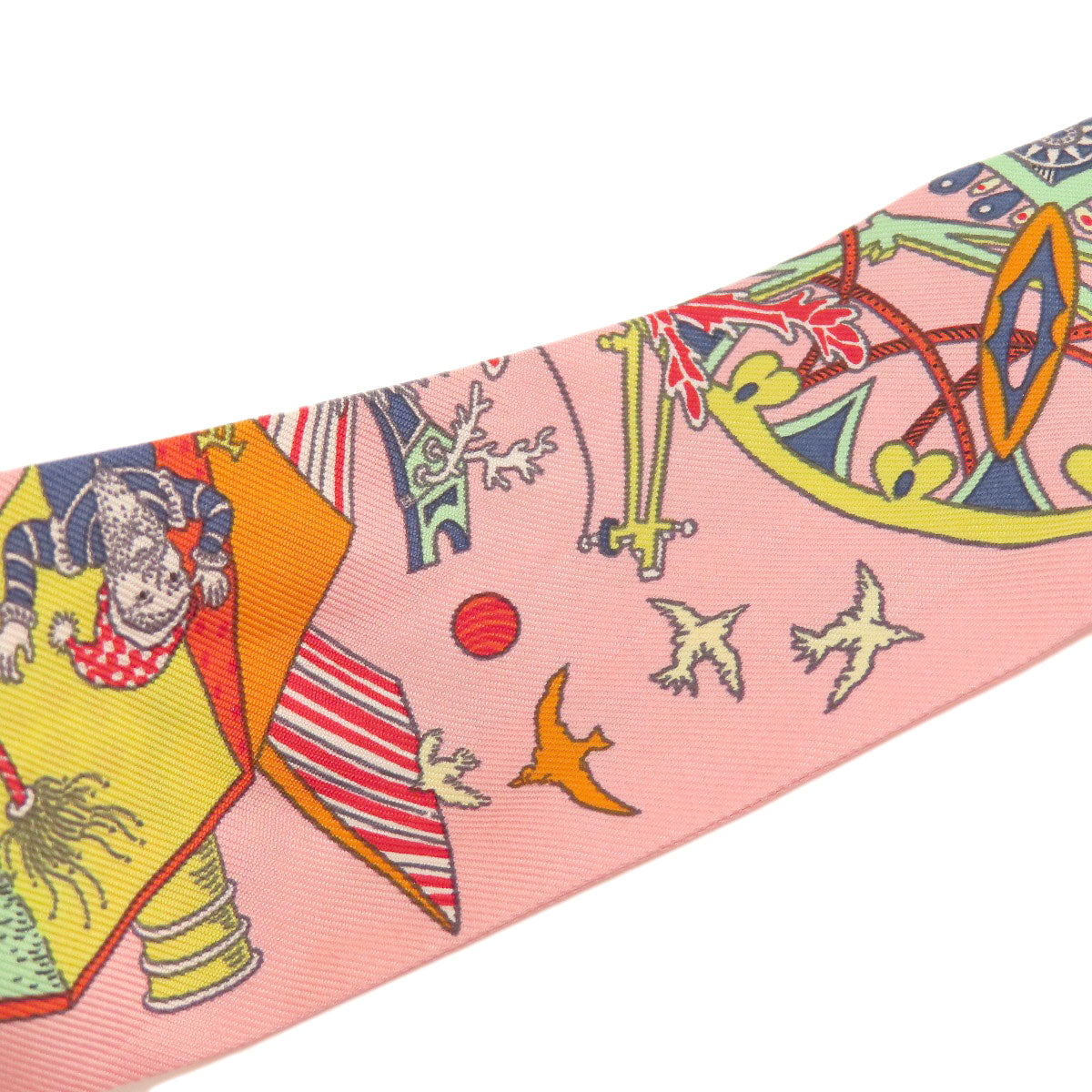 HERMES scarf silk pink Twilly Women  d
