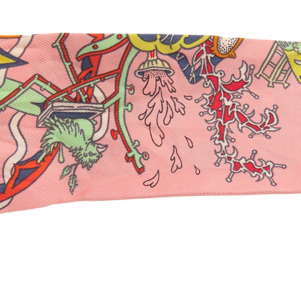 HERMES scarf silk pink Twilly Women  d