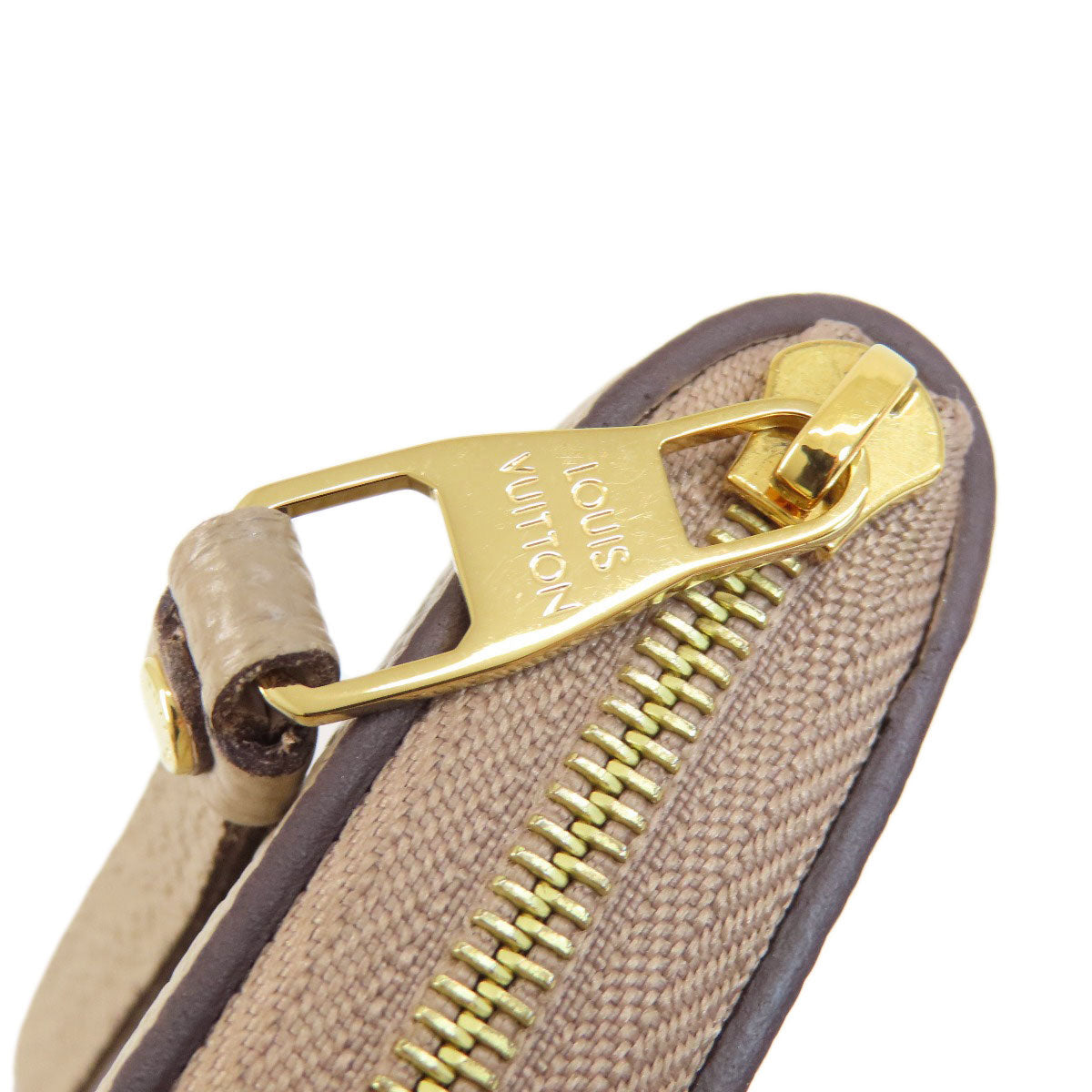 LOUIS VUITTON Coin case M68696 Ann Platt beige Zippy Coin Purse Tourterelle Women  d