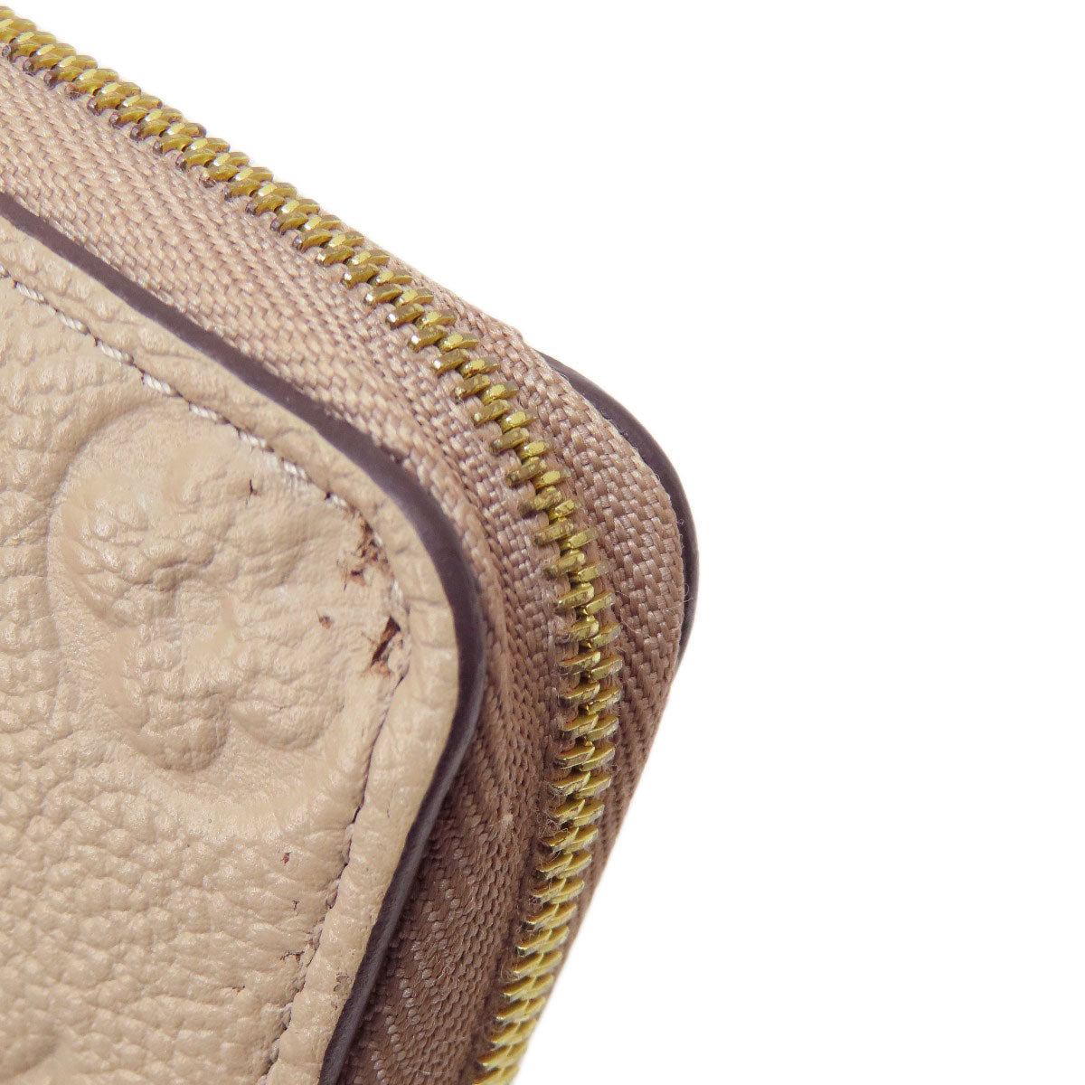 LOUIS VUITTON Coin case M68696 Ann Platt beige Zippy Coin Purse Tourterelle Women  d