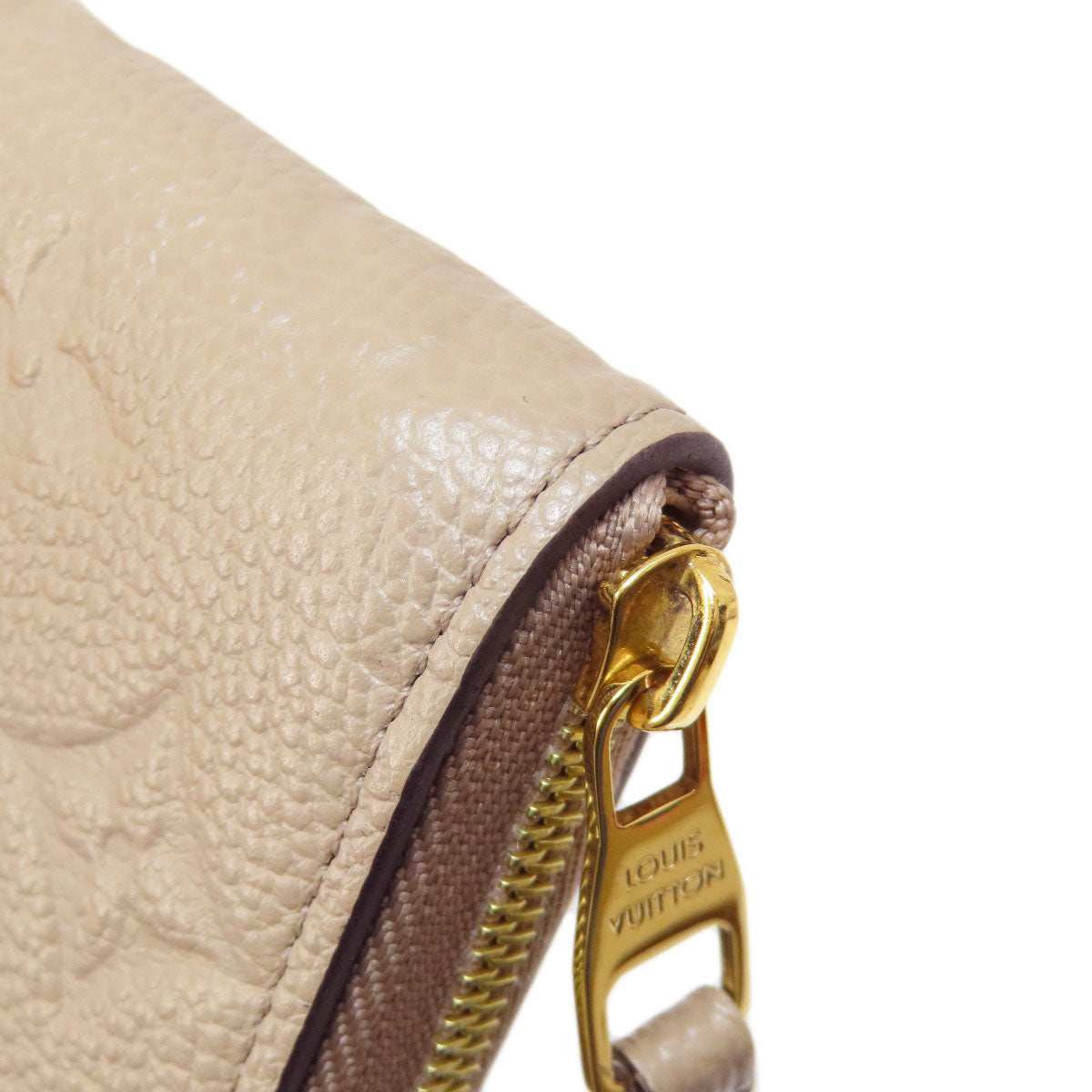 LOUIS VUITTON Coin case M68696 Ann Platt beige Zippy Coin Purse Tourterelle Women  d