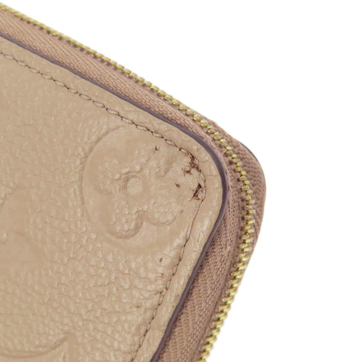 LOUIS VUITTON Coin case M68696 Ann Platt beige Zippy Coin Purse Tourterelle Women  d