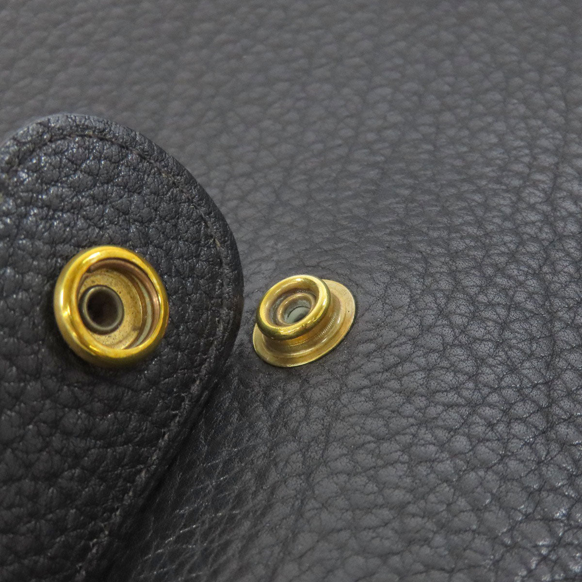 HERMES Shoulder Bag Ardenne black Evelyn GM Gold Metal Women  d