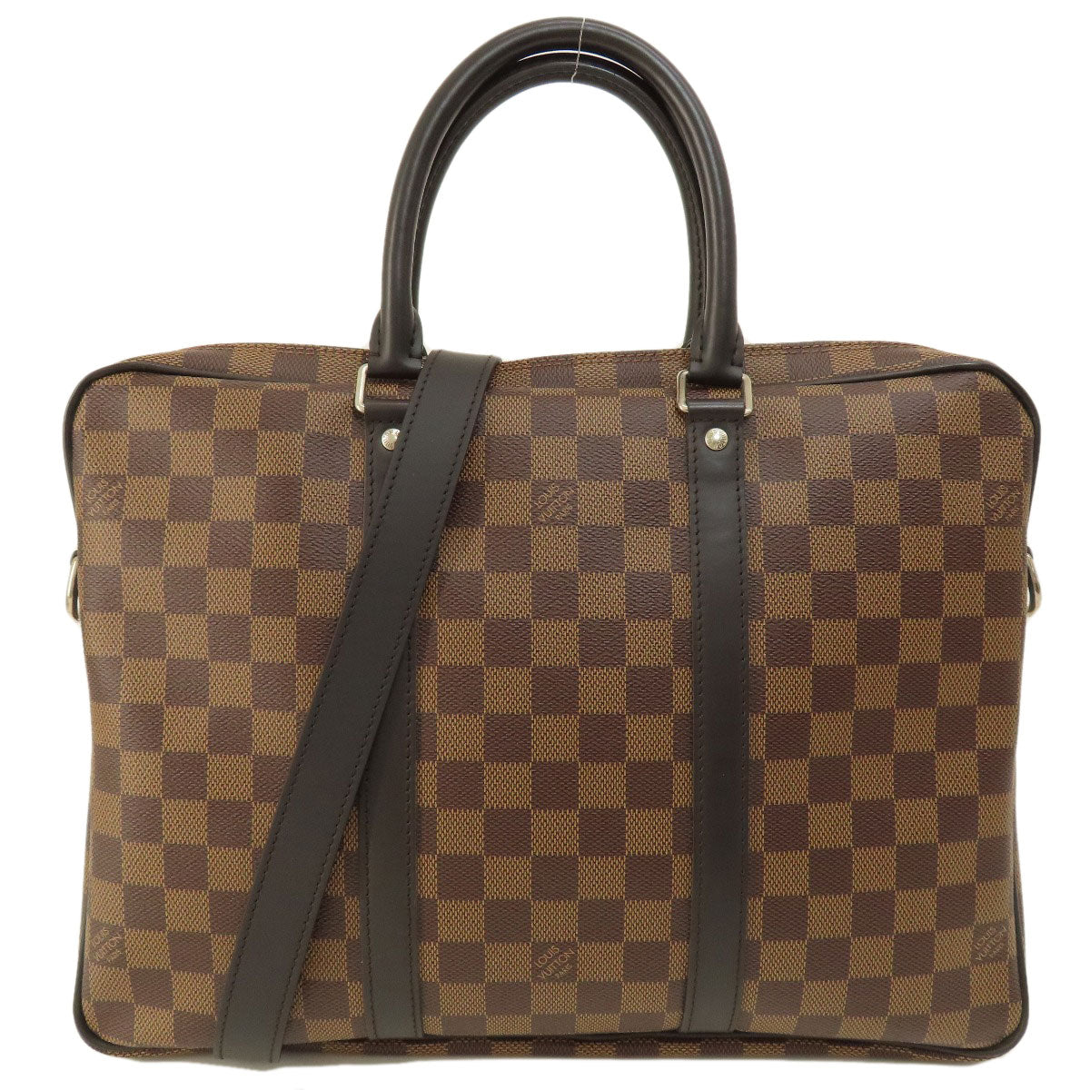 LOUIS VUITTON Business bag N41466 Damier canvas Brown Porto Document Voyage PM Damier Ebene Women  d