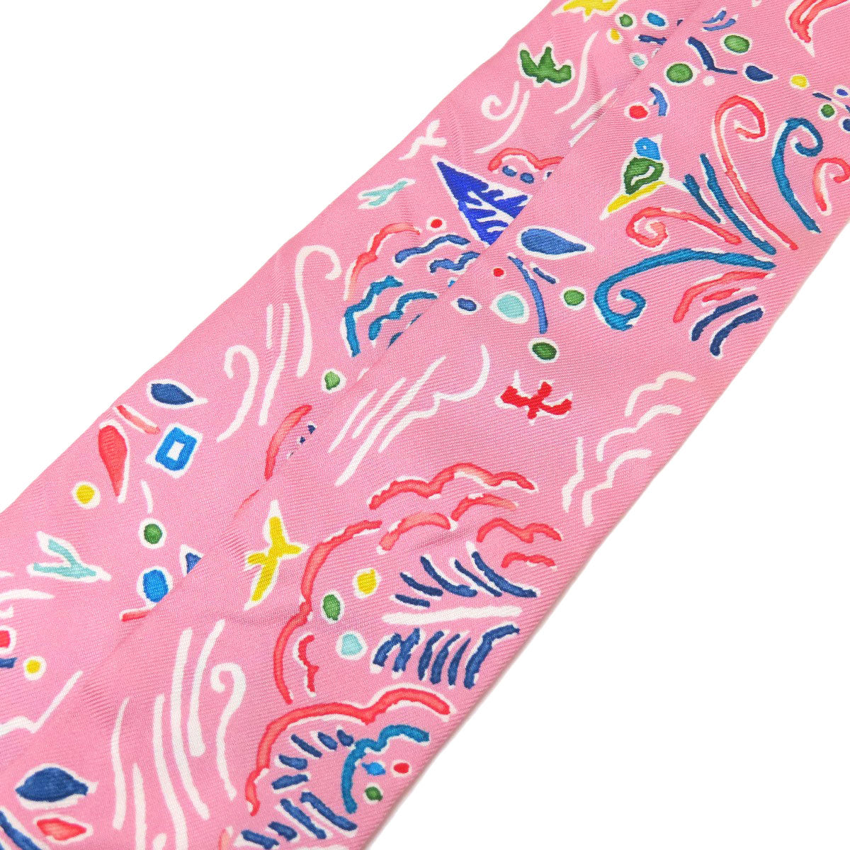 HERMES scarf silk pink Twilly Women  d