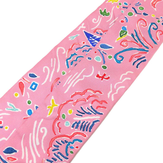 HERMES scarf silk pink Twilly Women  d
