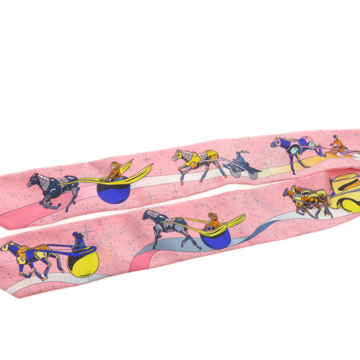 HERMES scarf silk pink Twilly Women  d