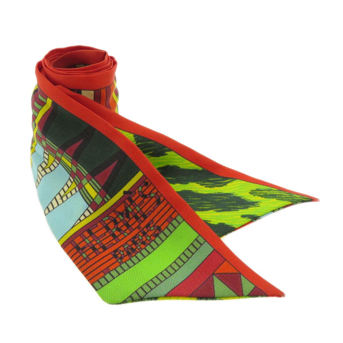 HERMES scarf silk multicolor Twilly Women  d