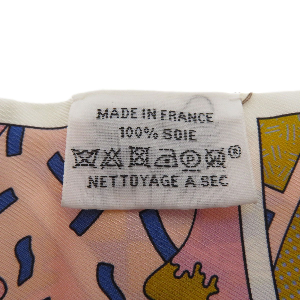 HERMES scarf silk white Twilly Women  d