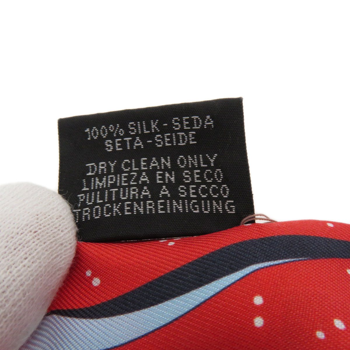 HERMES scarf silk Red Twilly Women  d