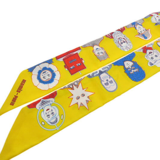 HERMES scarf silk yellow Twilly Women  d