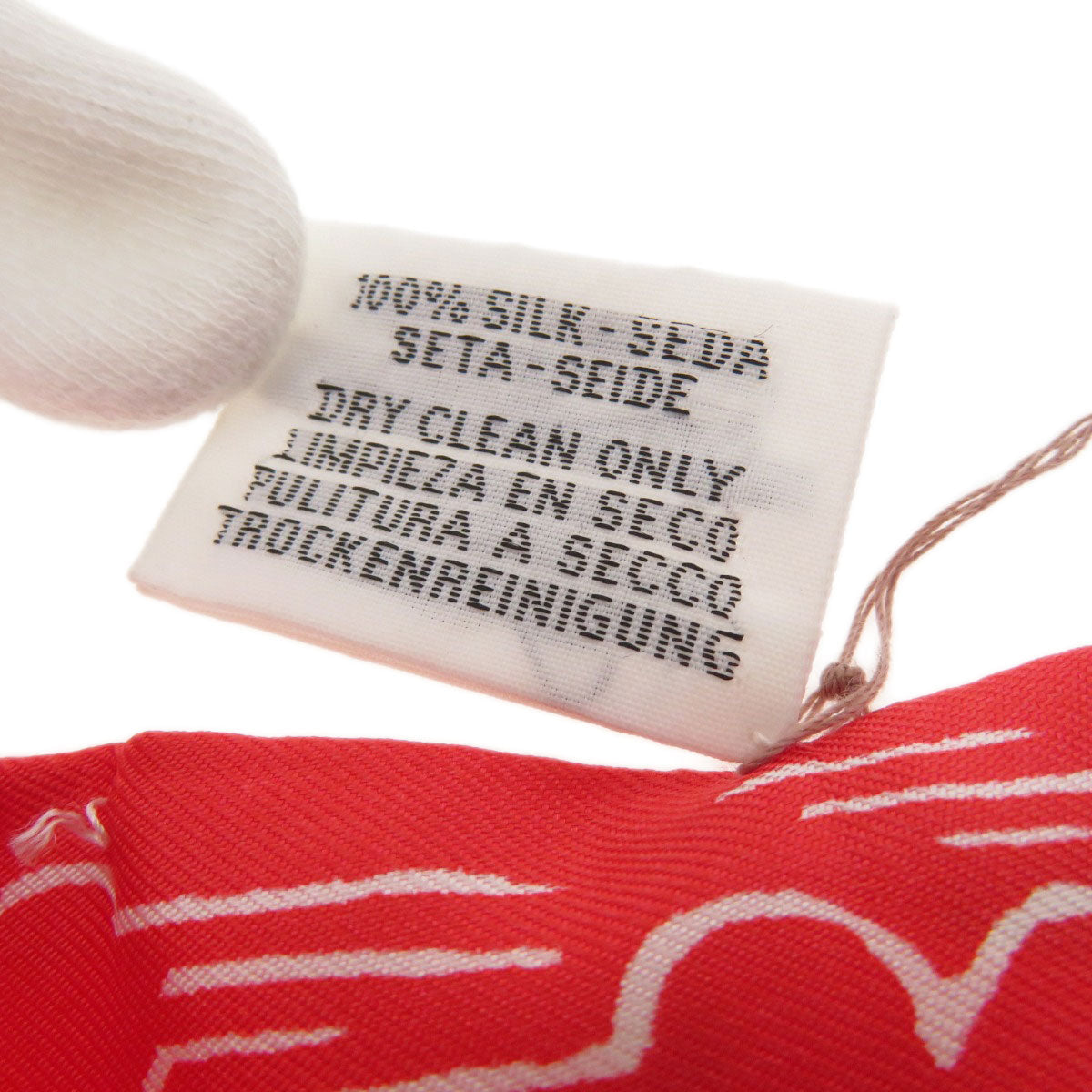 HERMES scarf silk Red Twilly Women  d