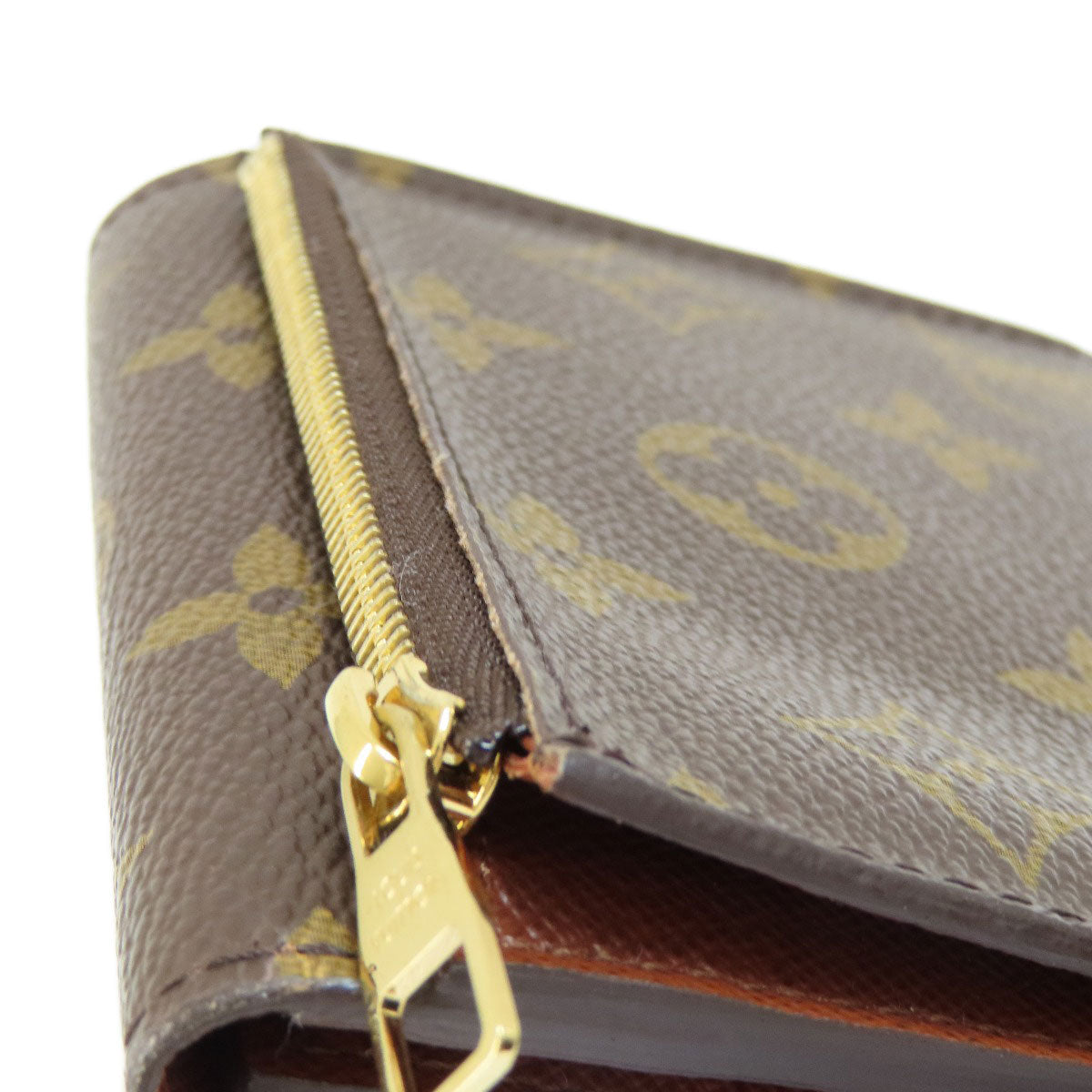 LOUIS VUITTON Bifold Wallet M60402 Monogram canvas Brown Portefeuille Anais Women  d