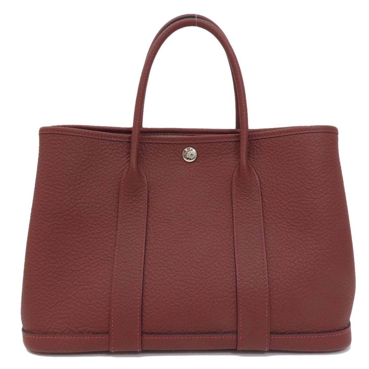 HERMES Tote Bag Negonda Brown Garden Party TPM SilverMetal Women  d