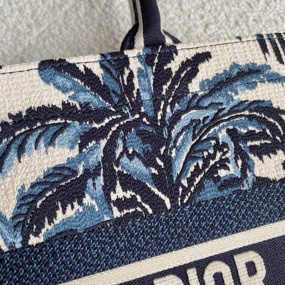 Top Quality Large Blue Multicolor Book Tote Canvas For Women 42cm/16.5in CD