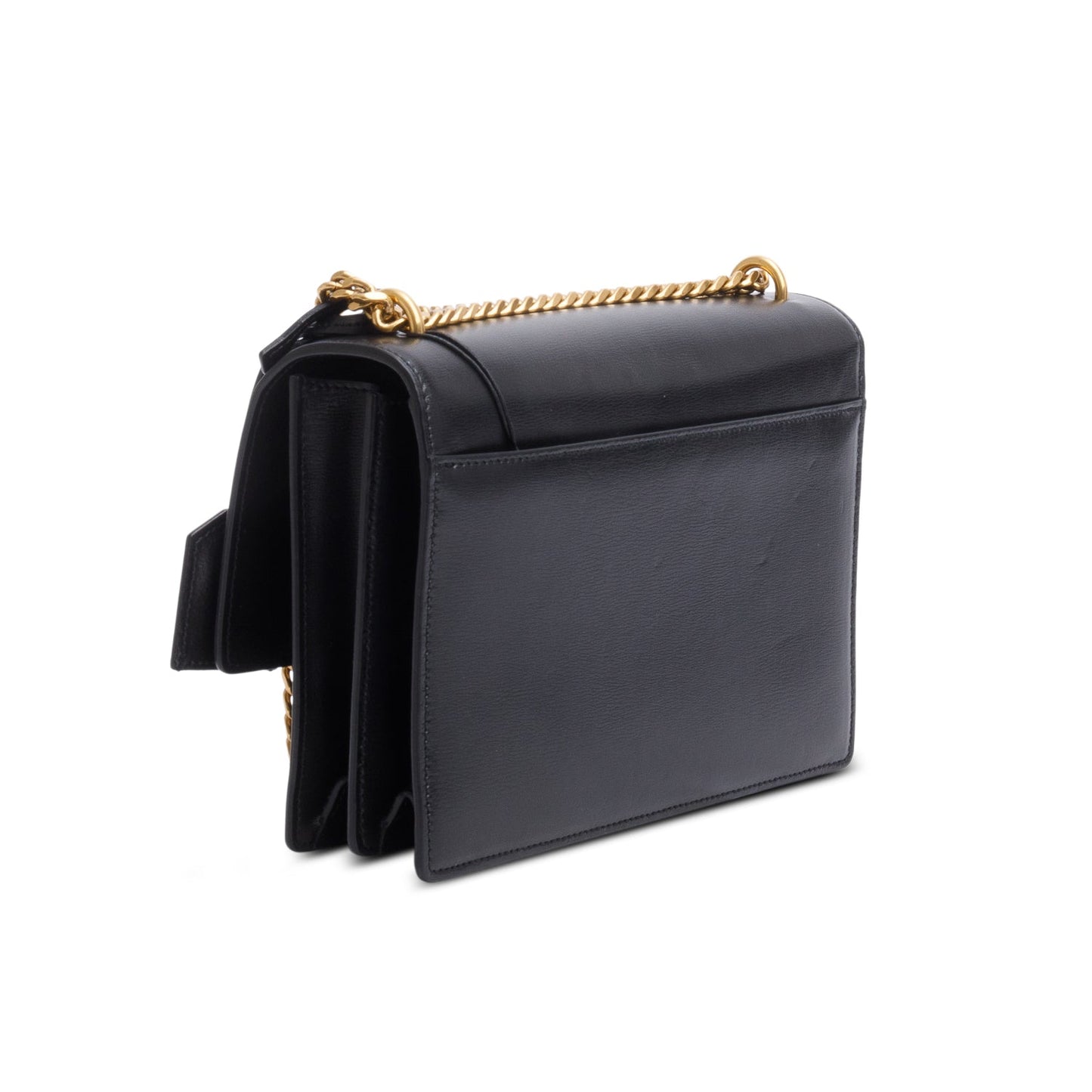 Saint Laurent 2024 Black Calfskin Leather Medium Sunset Shoulder Bag