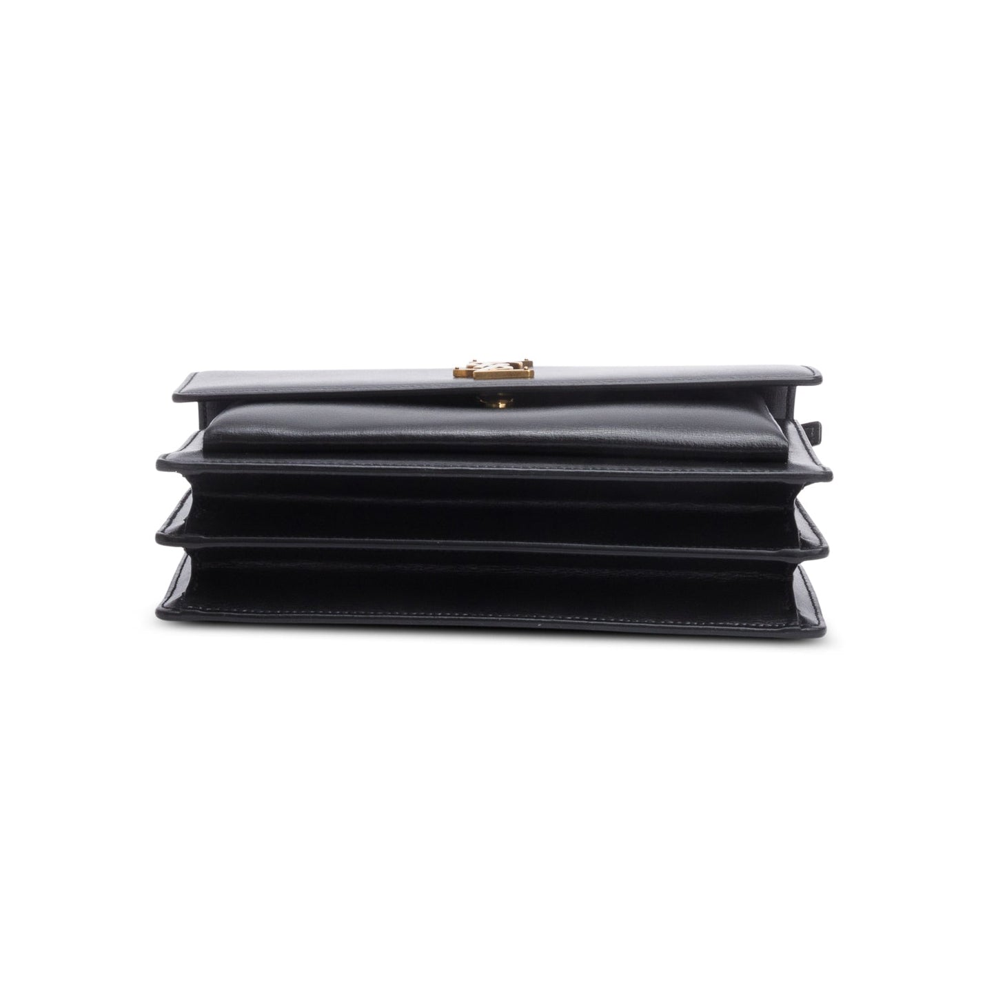 Saint Laurent 2024 Black Calfskin Leather Medium Sunset Shoulder Bag