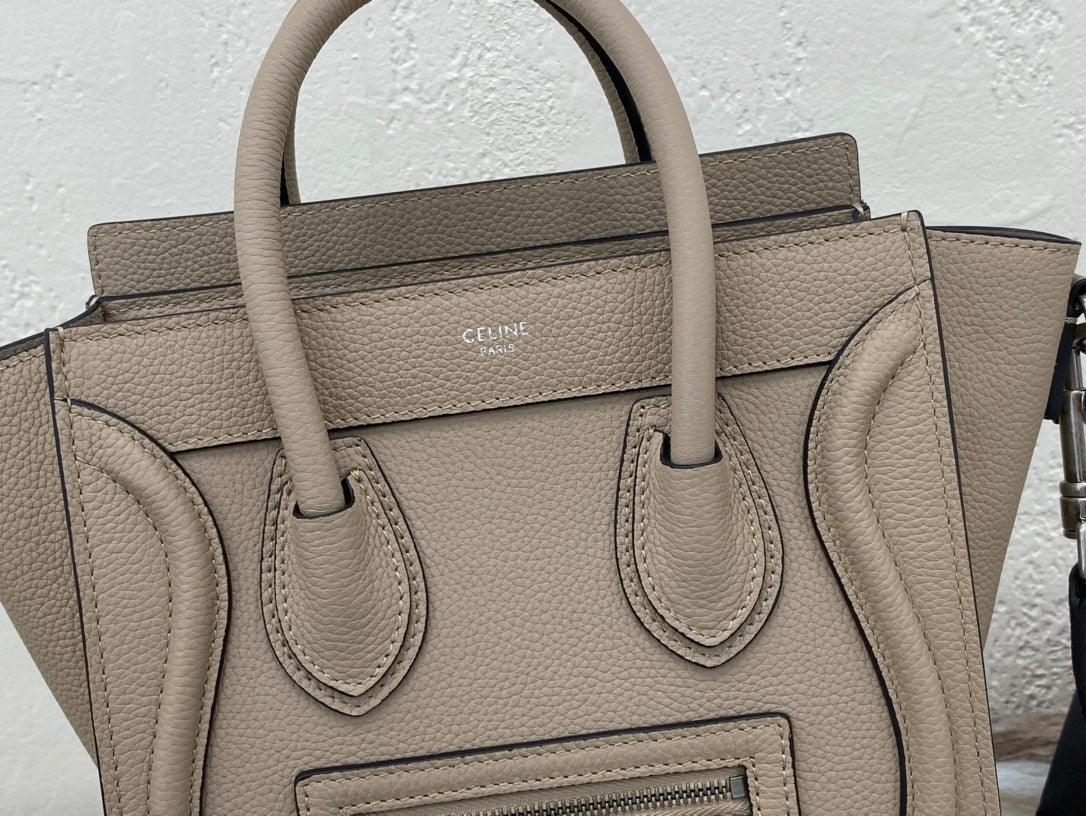 Top Quality Nano LuGucciage Bag In Drummed Light Brown For Women 8in/20cm 189243DRU.03UN