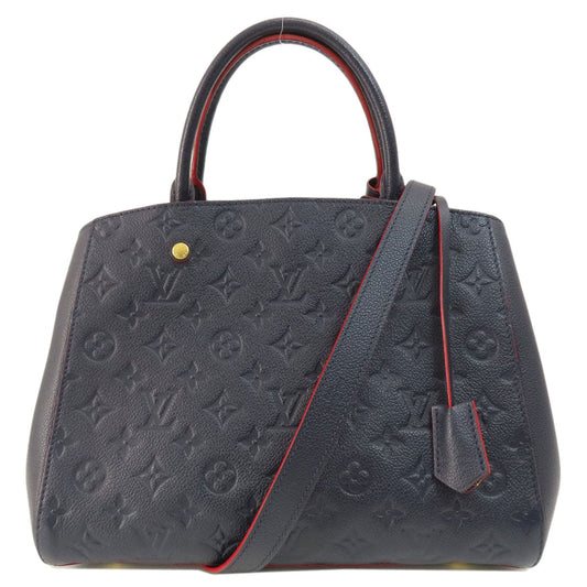 LOUIS VUITTON Handbag M42746 Ann Platt Navy Montaigne MM Marine Rouge